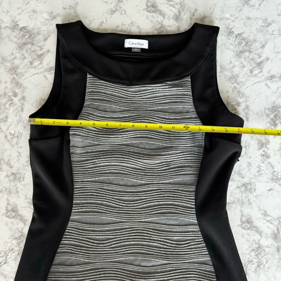 Calvin Klein Dress Black White Slimming Women's Size 8 - Picture 6 of 8